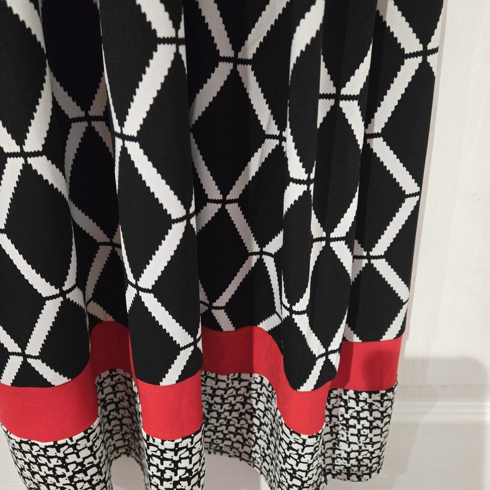 Black,white,red Summer Sun Dress, Coverup Size Medium Prelude Brand - Picture 5 of 12